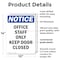 Signmission Office Staff Only Keep Door Closed, 10 in W x Rectangle, Plastic OS-2PACK-NS-P-1014-V-16953 - alternate 4